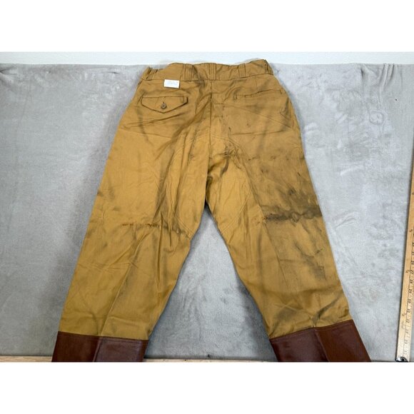 VINTAGE 'CHIEF' HUNTING PANTS/TROUSERS! BROWN VINYL FRONT & TRIM! USA! 28 x 29 - Picture 7 of 11